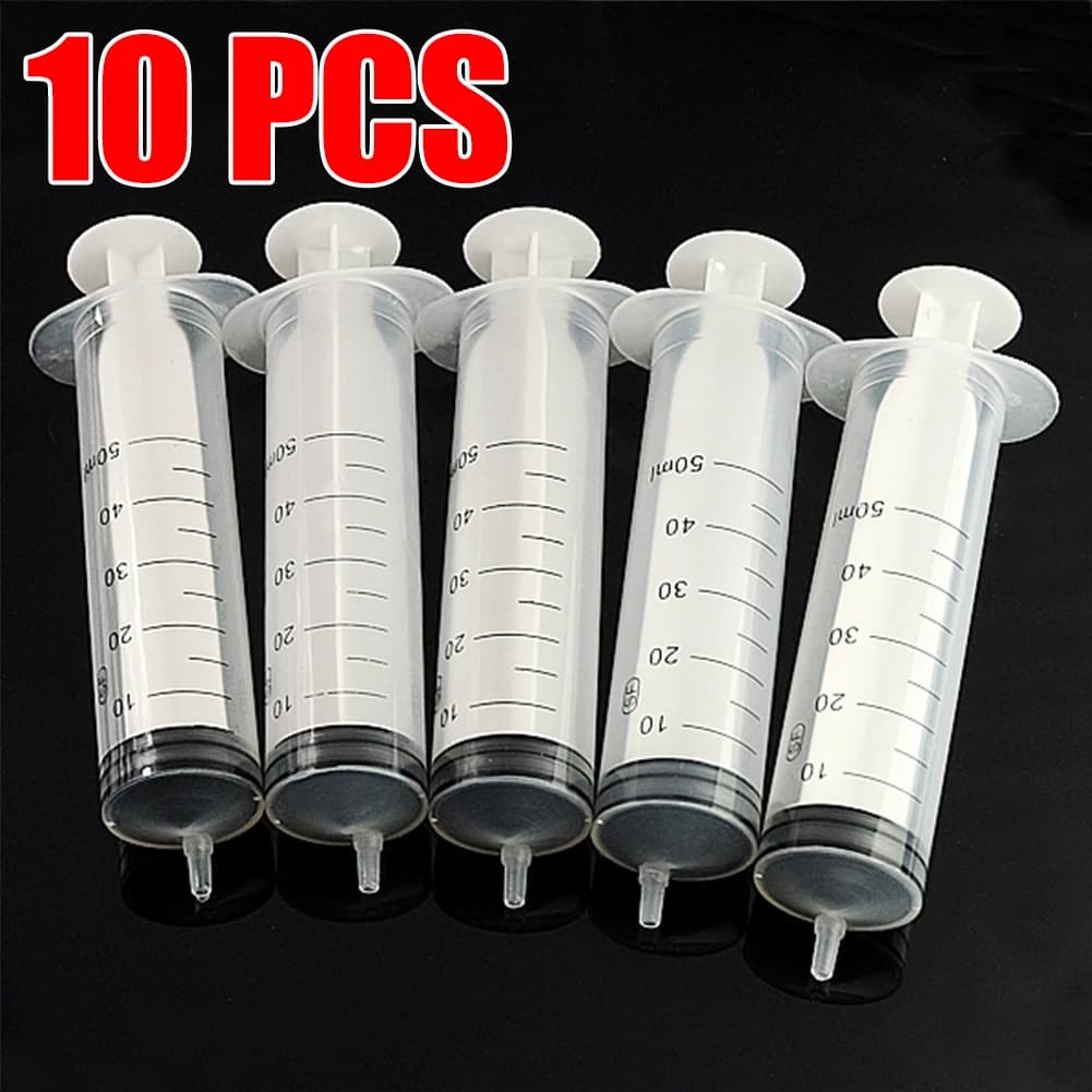 1ml 2.5ml 3ml 5ml 10ml 20ml 30ml 50ml 10Pcs Disposable Syringe Pet No Sterile Feeder Needle Glue Disposable Syringe