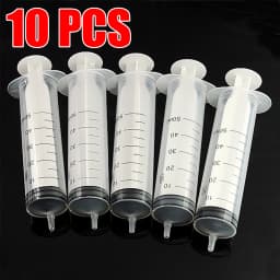 1ml 2.5ml 3ml 5ml 10ml 20ml 30ml 50ml 10Pcs Disposable Syringe Pet No Sterile Feeder Needle Glue Disposable Syringe