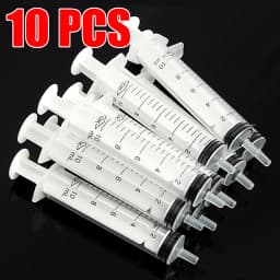 1ml 2.5ml 3ml 5ml 10ml 20ml 30ml 50ml 10Pcs Disposable Syringe Pet No Sterile Feeder Needle Glue Disposable Syringe