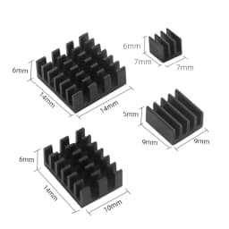 Raspberry Pi 4 Heat Sink Aluminum Metal Heatsink Silver Golden Blue Black Cooling Pad CPU RAM Cooler for Raspberry Pi 4 Model B