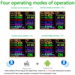 DL24/P Color 2.4' DC USB Tester Electronic Load Lithium Battery Capacity Monitor Discharge Charge Power Meter Supply Checker APP