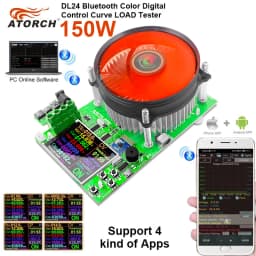 DL24/P Color 2.4' DC USB Tester Electronic Load Lithium Battery Capacity Monitor Discharge Charge Power Meter Supply Checker APP