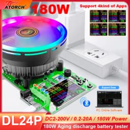 DL24/P Color 2.4' DC USB Tester Electronic Load Lithium Battery Capacity Monitor Discharge Charge Power Meter Supply Checker APP