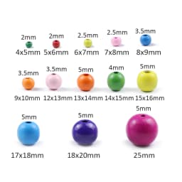 6~500pcs Multicolor Spacer Wood Beads 4/6/8mm Round Wooden Beads for Jewelry Making Baby Rattle Pacifier Beading Findings