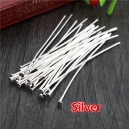 200pcs/pack 20-60mm Flat Head Pins Bronze Rhodium Black Gold Silver Color Headpins For Jewelry Findings Making DIY Supplies