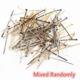 200pcs/pack 20-60mm Flat Head Pins Bronze Rhodium Black Gold Silver Color Headpins For Jewelry Findings Making DIY Supplies