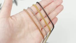 1 Piece Stainless Steel Pearl Necklace Chain Figaro Chain Necklace for Pendant Men Women Necklace Jewelry Accessories