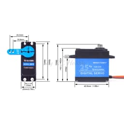 Waterproof 20KG 25KG 30kg 35kg 40KG 60KG Servos 180 270 360 Degree Large Torque Digital Servo Metal Gears 25T Arm For RC Car