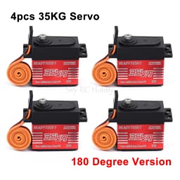 Waterproof 20KG 25KG 30kg 35kg 40KG 60KG Servos 180 270 360 Degree Large Torque Digital Servo Metal Gears 25T Arm For RC Car