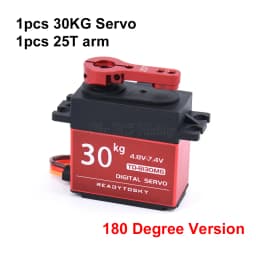Waterproof 20KG 25KG 30kg 35kg 40KG 60KG Servos 180 270 360 Degree Large Torque Digital Servo Metal Gears 25T Arm For RC Car