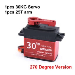 Waterproof 20KG 25KG 30kg 35kg 40KG 60KG Servos 180 270 360 Degree Large Torque Digital Servo Metal Gears 25T Arm For RC Car