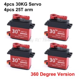 Waterproof 20KG 25KG 30kg 35kg 40KG 60KG Servos 180 270 360 Degree Large Torque Digital Servo Metal Gears 25T Arm For RC Car