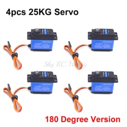 Waterproof 20KG 25KG 30kg 35kg 40KG 60KG Servos 180 270 360 Degree Large Torque Digital Servo Metal Gears 25T Arm For RC Car