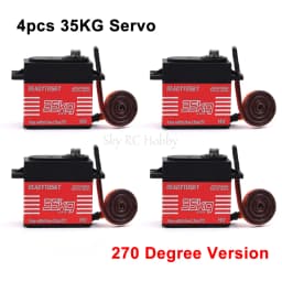 Waterproof 20KG 25KG 30kg 35kg 40KG 60KG Servos 180 270 360 Degree Large Torque Digital Servo Metal Gears 25T Arm For RC Car