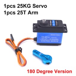 Waterproof 20KG 25KG 30kg 35kg 40KG 60KG Servos 180 270 360 Degree Large Torque Digital Servo Metal Gears 25T Arm For RC Car
