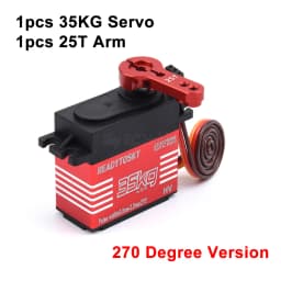 Waterproof 20KG 25KG 30kg 35kg 40KG 60KG Servos 180 270 360 Degree Large Torque Digital Servo Metal Gears 25T Arm For RC Car