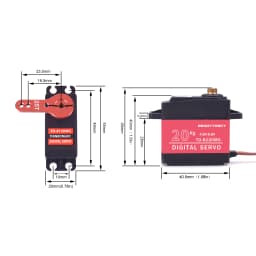 Waterproof 20KG 25KG 30kg 35kg 40KG 60KG Servos 180 270 360 Degree Large Torque Digital Servo Metal Gears 25T Arm For RC Car