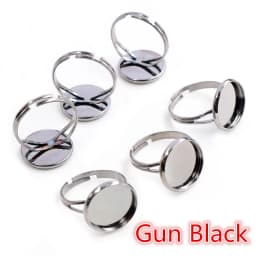 10pcs Adjustable Blank Ring Base Fit Dia 10 12 14 16 18 20 mm Glass Cabochons Cameo Settings Tray Diy Jewelry Making Ring