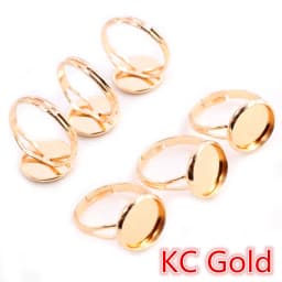 10pcs Adjustable Blank Ring Base Fit Dia 10 12 14 16 18 20 mm Glass Cabochons Cameo Settings Tray Diy Jewelry Making Ring