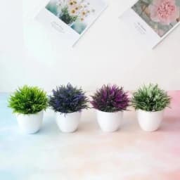 Artificial Plants Potted Bonsai Green Small Tree Plants Fake Flowers Potted Ornaments for Home Garden Decor Party Hotel Decor