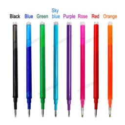 5Pcs/30Pcs Erasable Gel Pen Refill 0.7mm Replacement Office School Writing Stationery Accessory 8 Color Ink Washable Handle Rods