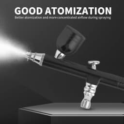 0.3mm Dual Action Airbrush 7cc Fluid Cups Quick Remove Air brush Cap Design Gravity Feed Set for Model Cake Art