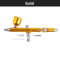 0.3mm Dual Action Airbrush 7cc Fluid Cups Quick Remove Air brush Cap Design Gravity Feed Set for Model Cake Art