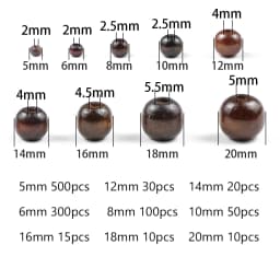 10~500pcs Brown Natural Wooden Beads 5/6/8/10/12MM Eco-Friendly wood Round Loose beads for Jewelry makeing bracelet DIY