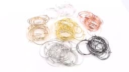 50pcs 20 25 30 35 40mm KC Gold Silver Plated Hoops Earrings Big Circle Ear Hoops Earrings Wires For DIY Jewelry Making Supplies