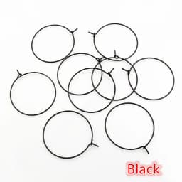 50pcs 20 25 30 35 40mm KC Gold Silver Plated Hoops Earrings Big Circle Ear Hoops Earrings Wires For DIY Jewelry Making Supplies