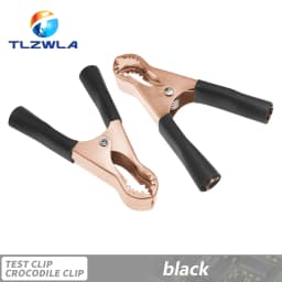 2Pcs 50A Red + Black 80mm Crocodile Car Caravan Van Battery Test Lead Clips Best Promotion Alligator Clips