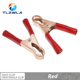 2Pcs 50A Red + Black 80mm Crocodile Car Caravan Van Battery Test Lead Clips Best Promotion Alligator Clips
