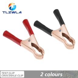 2Pcs 50A Red + Black 80mm Crocodile Car Caravan Van Battery Test Lead Clips Best Promotion Alligator Clips