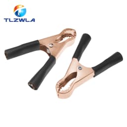 2Pcs 50A Red + Black 80mm Crocodile Car Caravan Van Battery Test Lead Clips Best Promotion Alligator Clips
