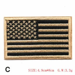 Embroidered Thread American Flag Embroidered Patch Patriotic USA Tactics Patch Punk Style Patch Men Women Kids Decor