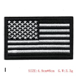 Embroidered Thread American Flag Embroidered Patch Patriotic USA Tactics Patch Punk Style Patch Men Women Kids Decor
