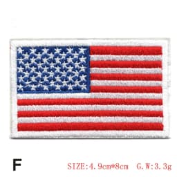 Embroidered Thread American Flag Embroidered Patch Patriotic USA Tactics Patch Punk Style Patch Men Women Kids Decor
