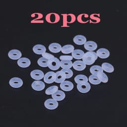 White Rubber Clip Charms Safety Stopper Beads Silicone safety non-slip hose Fits Original Brand Charm Bracelets Accessories