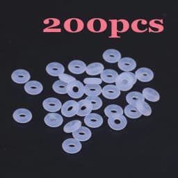 White Rubber Clip Charms Safety Stopper Beads Silicone safety non-slip hose Fits Original Brand Charm Bracelets Accessories