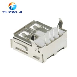 10PCS USB 2.0 4Pin A Type Female Socket Connector G54 2 feet 90 degree Data Transmission Charging