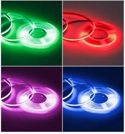 DC12V 24V COB LED Strip Light 320 / 384 / 528 LEDs/M 3000K 4000K 6000K Yellow Pink Ice Blue High Density Flexible Tape Ribbon 5M