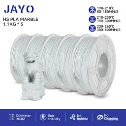 JAYO PLA Filaments 5 Rolls High-speed PLA Marble 1.75mm FDM 3D Printer Materials Neatly Wound High Toughness for FDM 3D Printer