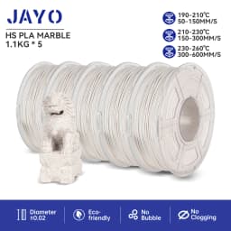 JAYO PLA Filaments 5 Rolls High-speed PLA Marble 1.75mm FDM 3D Printer Materials Neatly Wound High Toughness for FDM 3D Printer