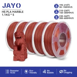 JAYO PLA Filaments 5 Rolls High-speed PLA Marble 1.75mm FDM 3D Printer Materials Neatly Wound High Toughness for FDM 3D Printer
