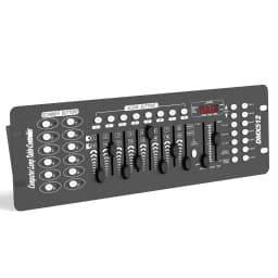 GWONG AC 100-240V Black Grand Console DMX and MIDI Operator 192 Channel Light Controller for Live Concerts KTV DJs Clubs