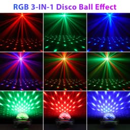 U'King 2PCS USB Mini Voice-Activated Magic Ball Light LED Disco Ball Light DJ Atmosphere Light Remote Control Strobe Night Light