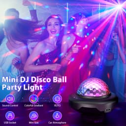 U'King 2PCS USB Mini Voice-Activated Magic Ball Light LED Disco Ball Light DJ Atmosphere Light Remote Control Strobe Night Light