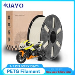JAYO PETG Clear 3D Printer Filament 1.75 ±0.02mm 1.1kg/roll High Toughness Neatly Wound Filament Fit Most FDM Printer