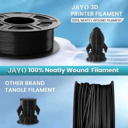 JAYO PETG Clear 3D Printer Filament 1.75 ±0.02mm 1.1kg/roll High Toughness Neatly Wound Filament Fit Most FDM Printer