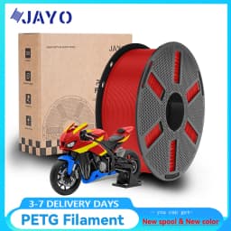 JAYO PETG Clear 3D Printer Filament 1.75 ±0.02mm 1.1kg/roll High Toughness Neatly Wound Filament Fit Most FDM Printer